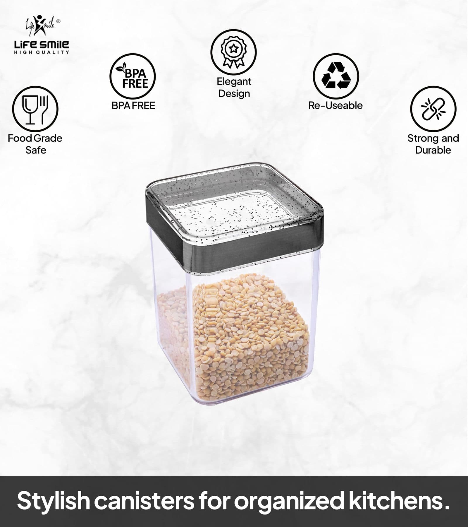 Lifesmile | Best Acrylic Canister Set | Best Canister Set |  | UAE | Dubai | Abu Dhabi
