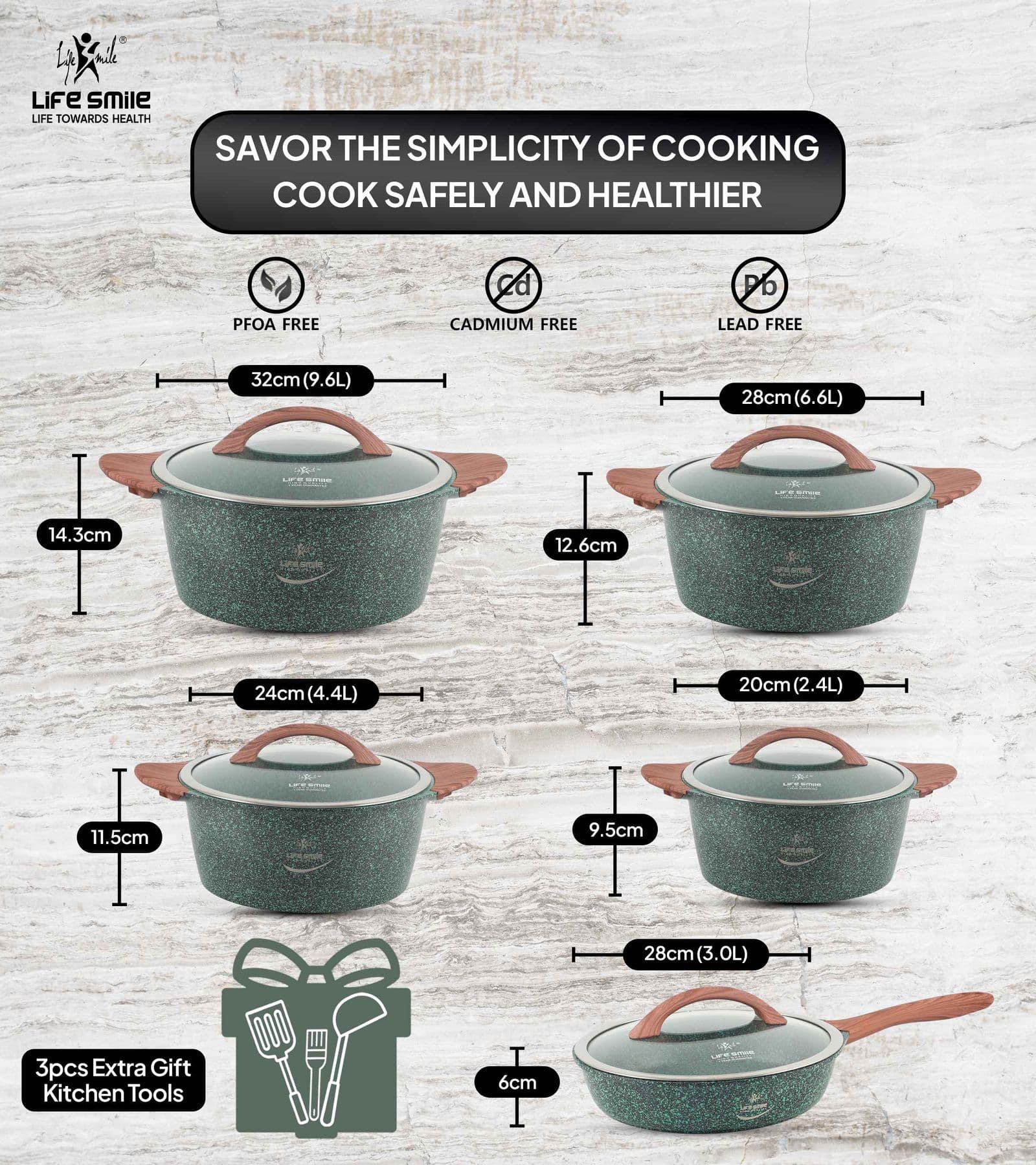 Lifesmile | Best Walnut Family | Best Cookware Sets | Granite | UAE | Dubai | Abu Dhabi