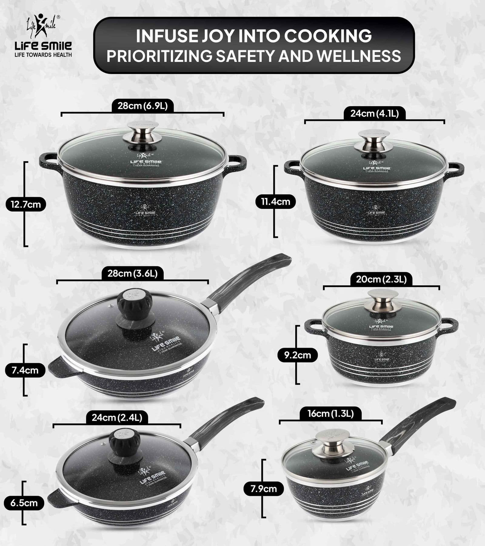 Lifesmile | Best Granite Classic Family | Best Cookware Sets | Granite | UAE | Dubai | Abu Dhabi