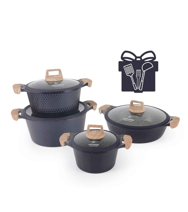 Cookware Set 11 Pieces Diamond Design Granite Coating