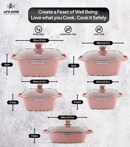 Lifesmile | Best Square Family | Best Cookware Sets | Granite | UAE | Dubai | Abu Dhabi 